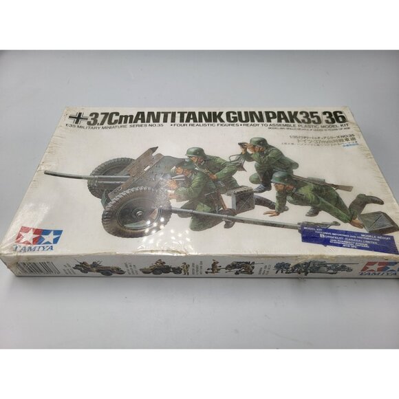 Tamiya 35035 1/35 Scale Military Model Kit German 37mm Anti-Tank Gun PAK35/36 - Picture 1 of 5